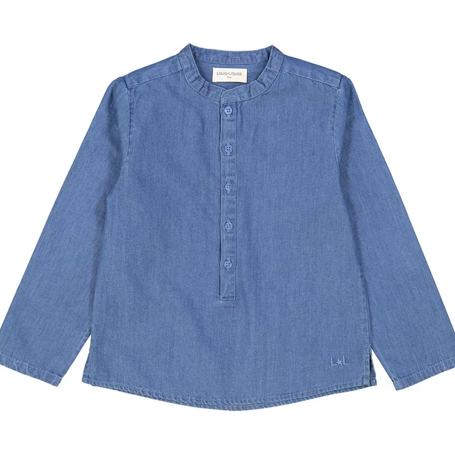 Overhemden, Kurtas, T-Shirts | LOUIS LOUISE Chemise Grand Pere Chambray Bouton-Pers