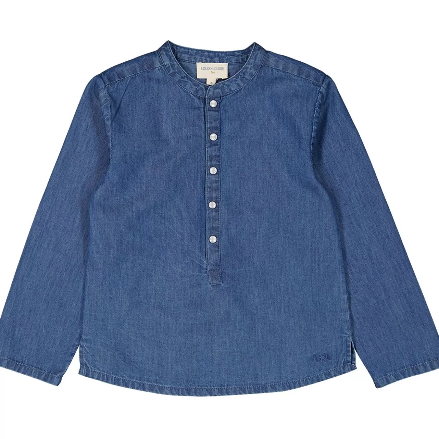 Overhemden, Kurtas, T-Shirts | LOUIS LOUISE Chemise Grand-Pere Chambray Bouton-Pers