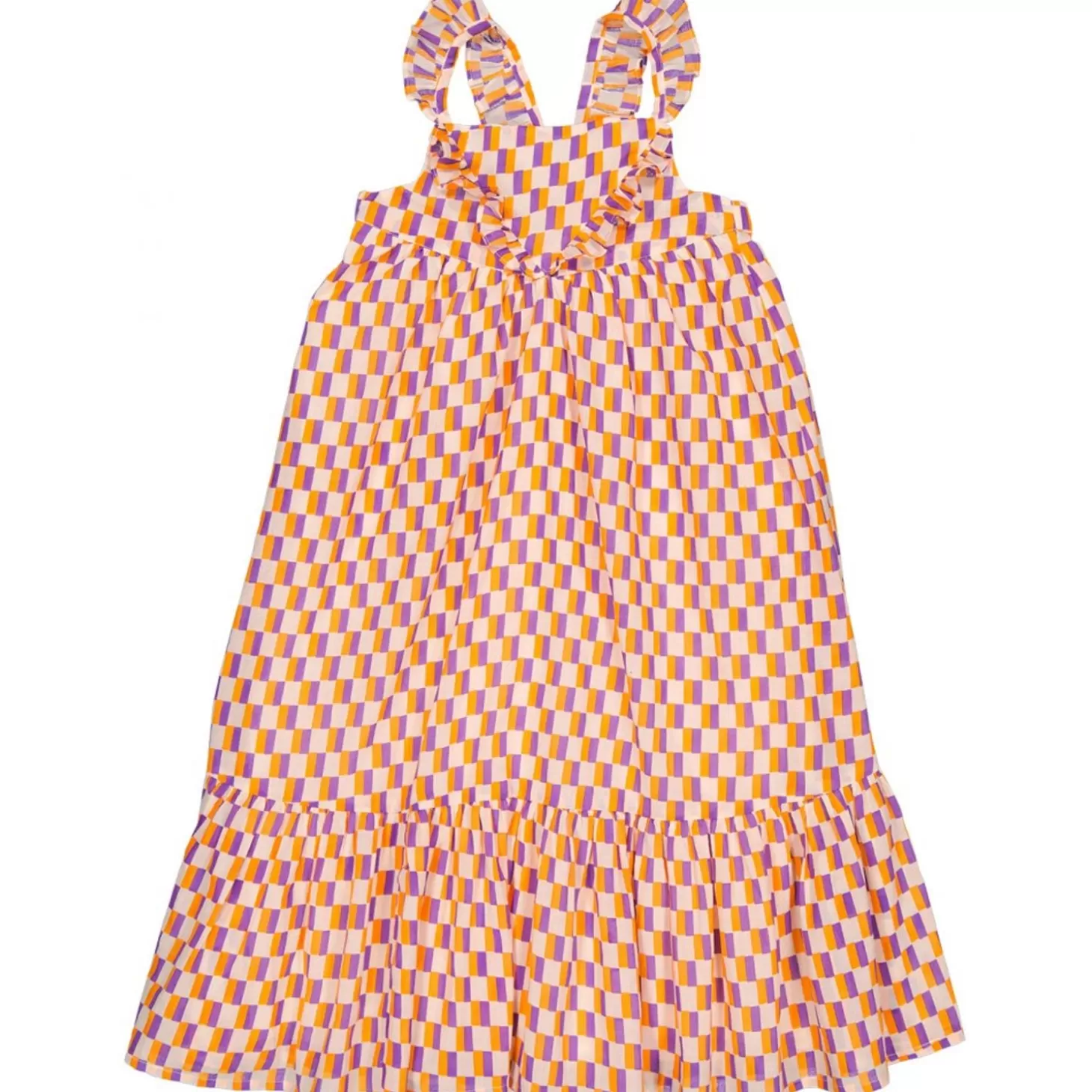 Jurken, Overalls | LOUIS LOUISE Jurk Rosela Katoenen Sluier Geometrisch