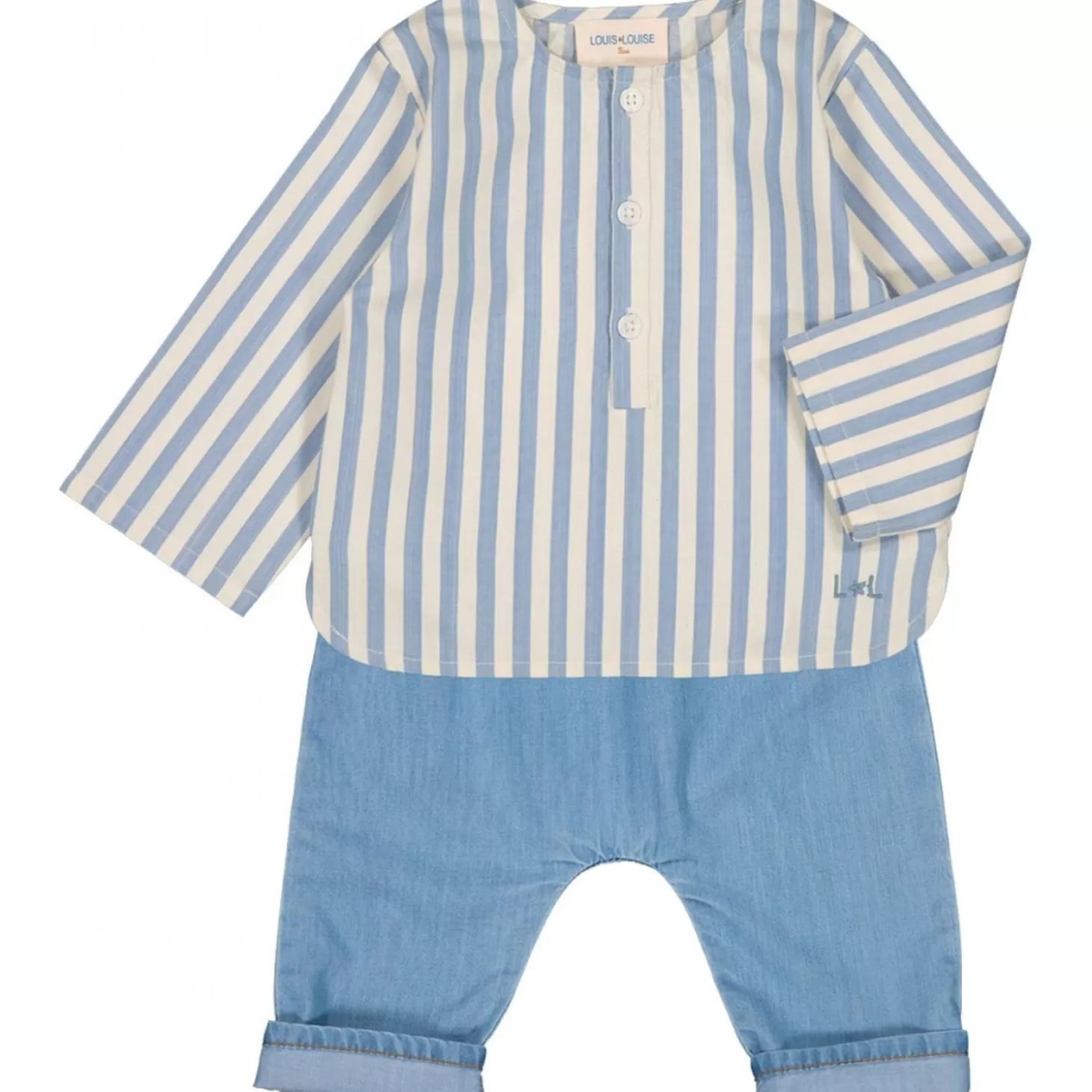 Blouses, Tops Babymeisjes | LOUIS LOUISE Overhemd Oncle Grote Streep