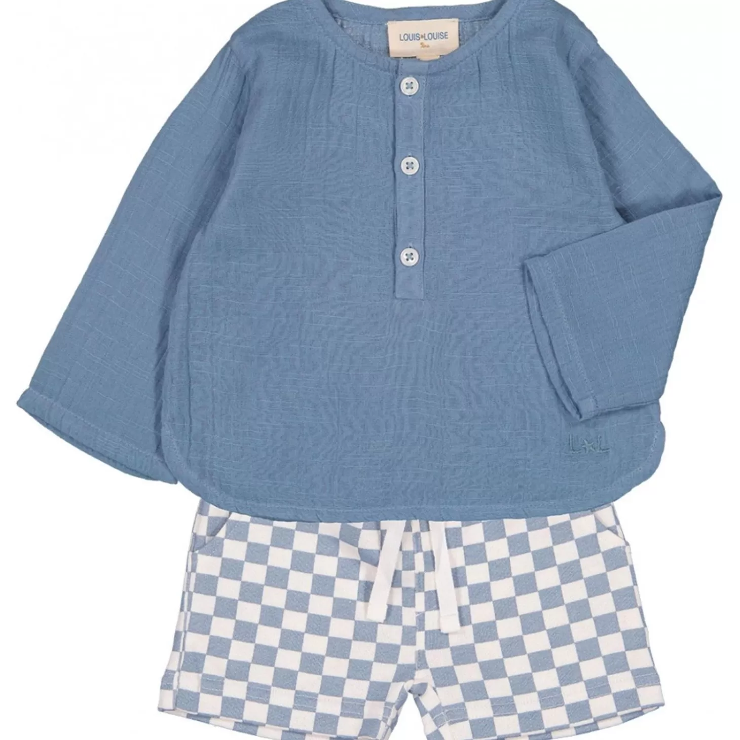 Shirts, Tops Babyjongen | LOUIS LOUISE Overhemd Oncle Katoen Double Gauze