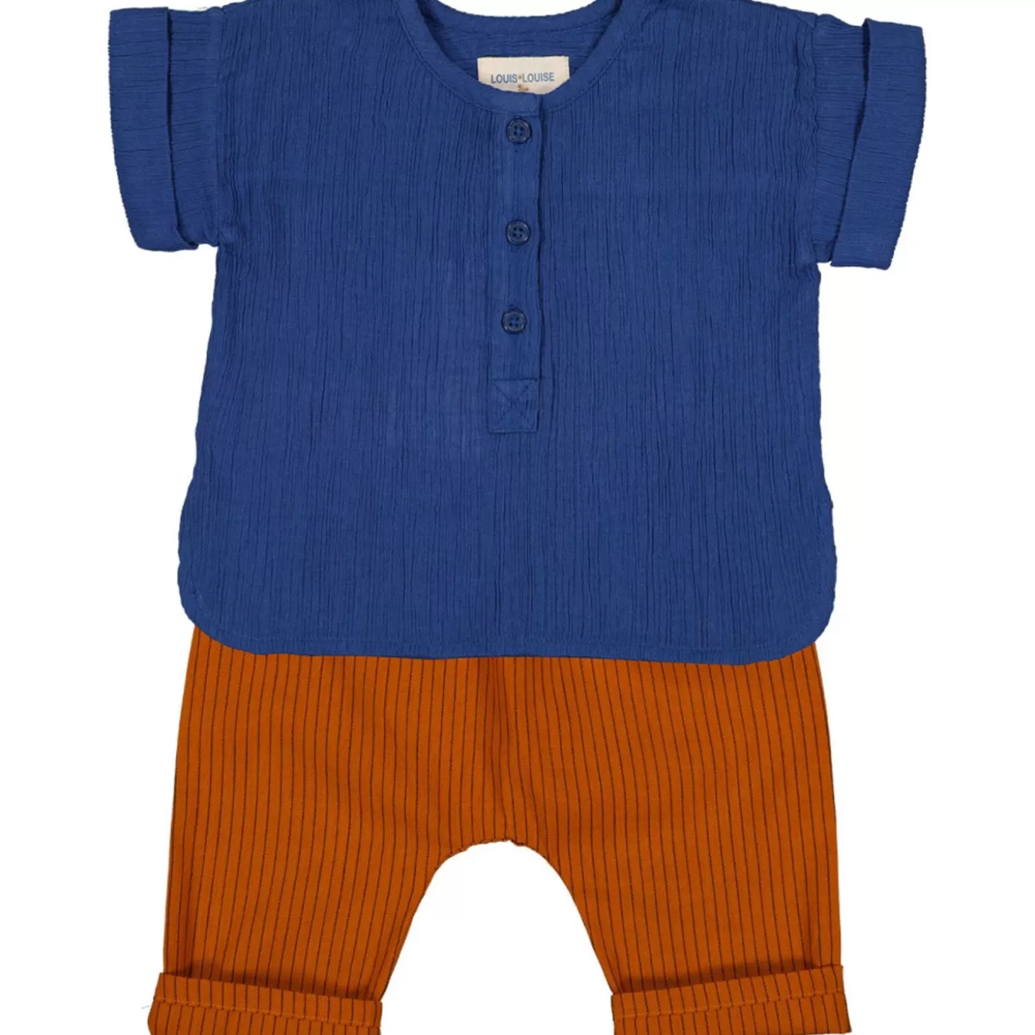 Shirts, Tops Babyjongen | LOUIS LOUISE Overhemd Saul Katoen Crepe