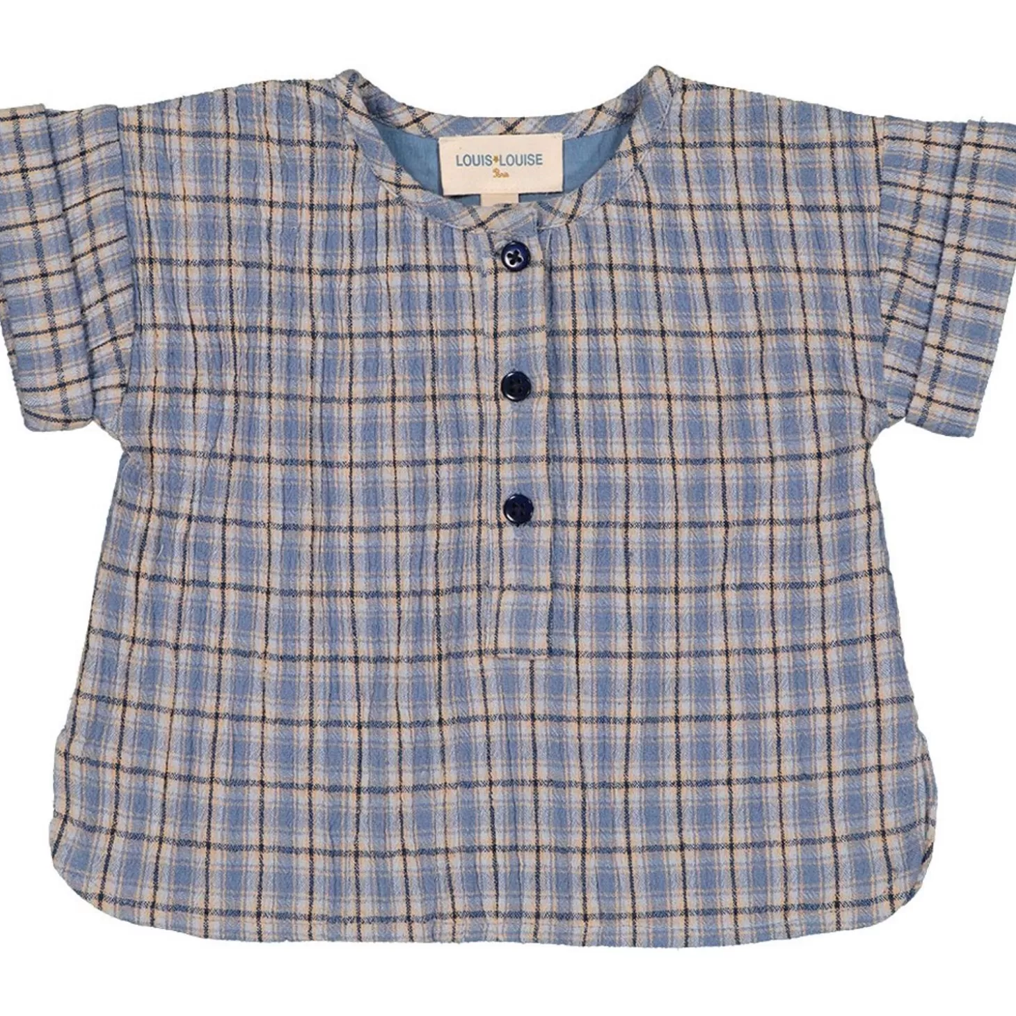 Shirts, Tops Babyjongen | LOUIS LOUISE Overhemd Saul Katoenen Crepe Schotse Ruit