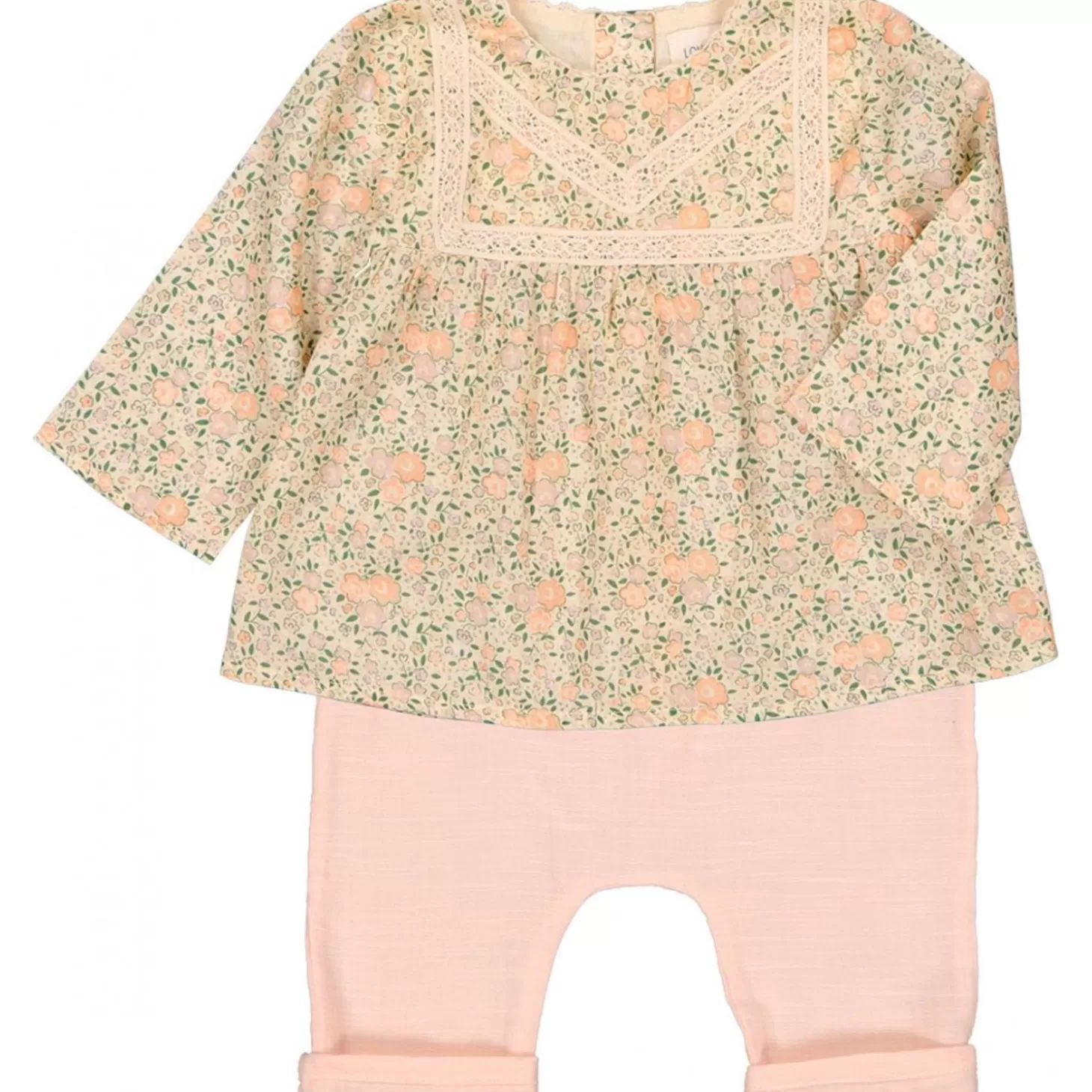 Blouses, Tops Babymeisjes | LOUIS LOUISE Tuniek Comtesse Katoenen Sluier Romantische Bloem