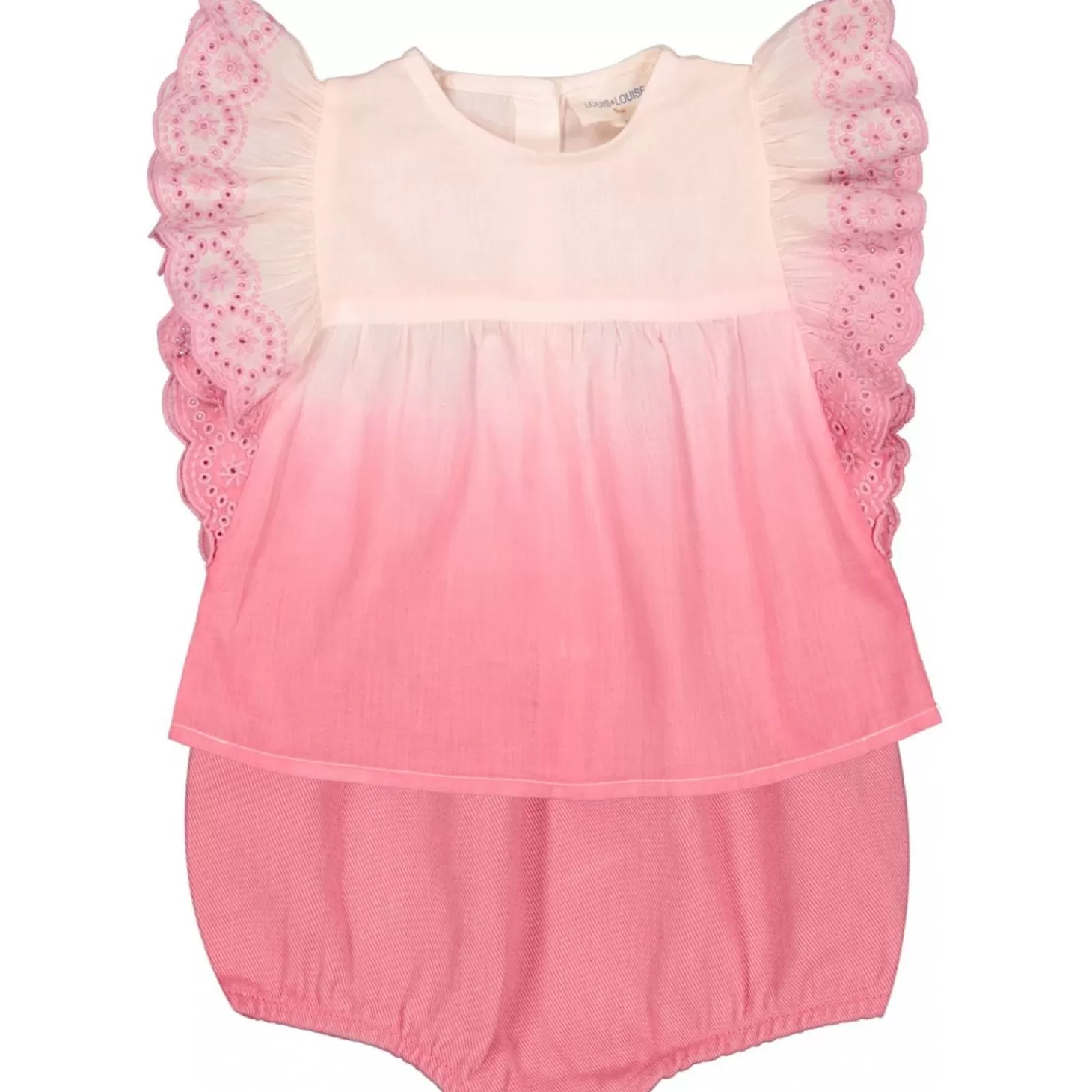 Blouses, Tops Babymeisjes | LOUIS LOUISE Tuniek Jasmijn Katoenen Sluier Dip Dye