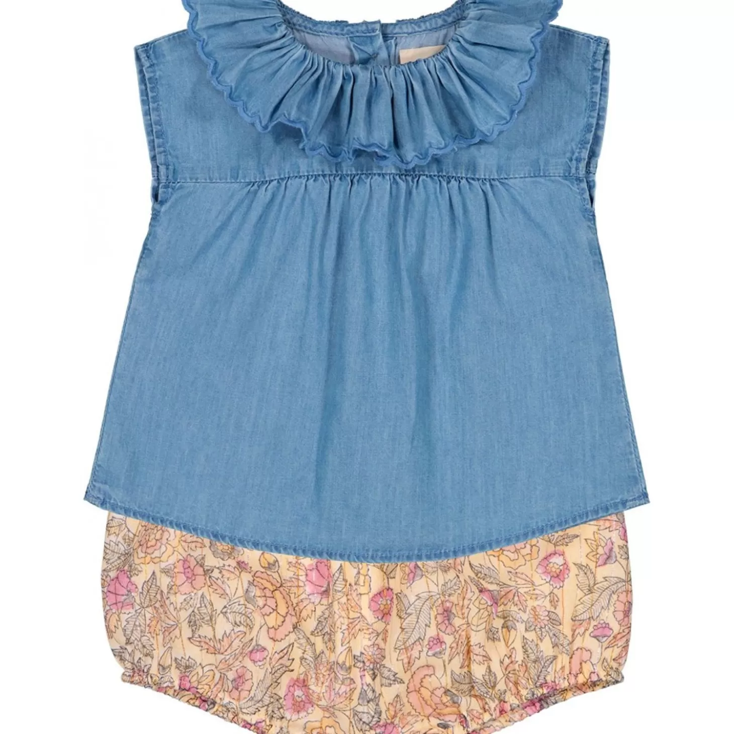 Blouses, Tops Babymeisjes | LOUIS LOUISE Tuniek Pierrette Chambray