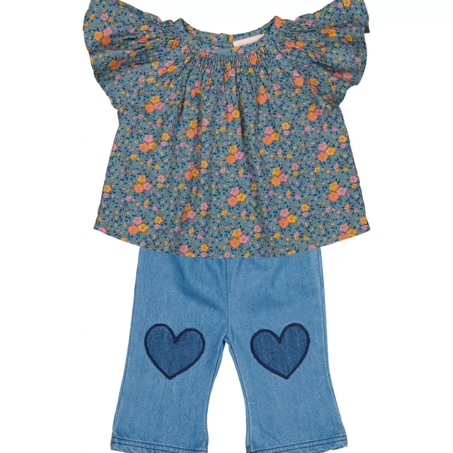 Blouses, Tops Babymeisjes | LOUIS LOUISE Tuniek Soleil Katoenen Sluier Romantische Bloem